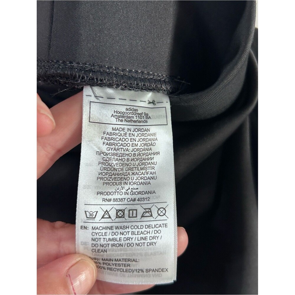 adidas Active Wide Leg Pants Black Women’s Medium Stretch Zip Pocket Athleisure - Picture 7 of 10